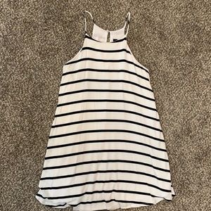 Lulu’s Black & White Striped Shift Dress